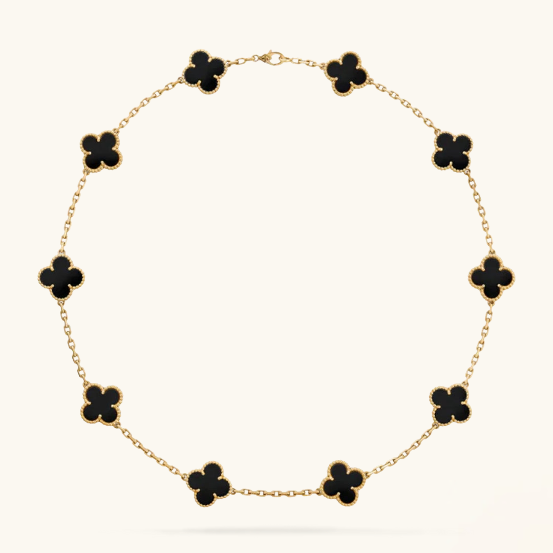 CLOVER | 10 Motivational Black Necklace