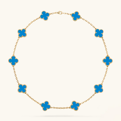 CLOVER | 10 Motif Blue Necklace