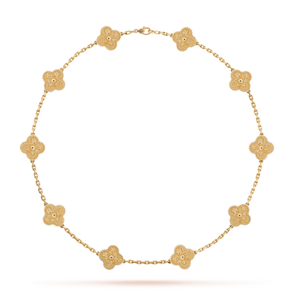 CLOVER | 10 Motif Gold Necklace