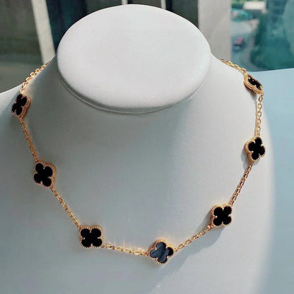 CLOVER | 10 Motivational Black Necklace