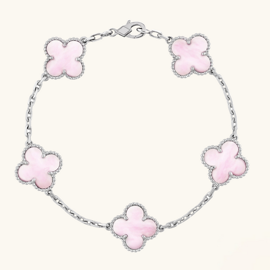 CLOVER | Rose/Silver Bracelet