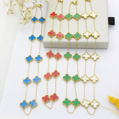 CLOVER | 10 Motif Blue Necklace