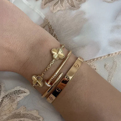 3-Delta Bracelet Set - Gold