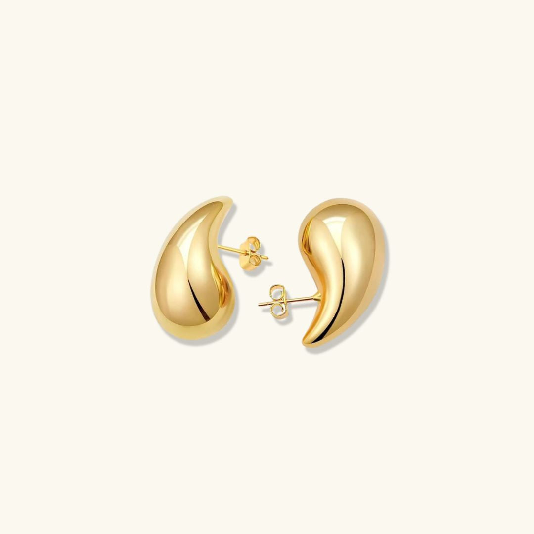 Sandra Tear-Shaped Gold Earrings
